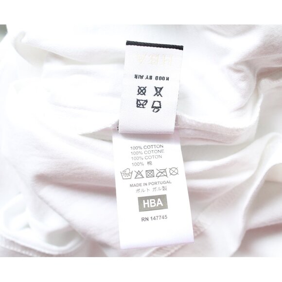 Hood by Air White Jock Squared Long Sleeve Shirt / Medium / White Mens Top HBA - Picture 6 of 7